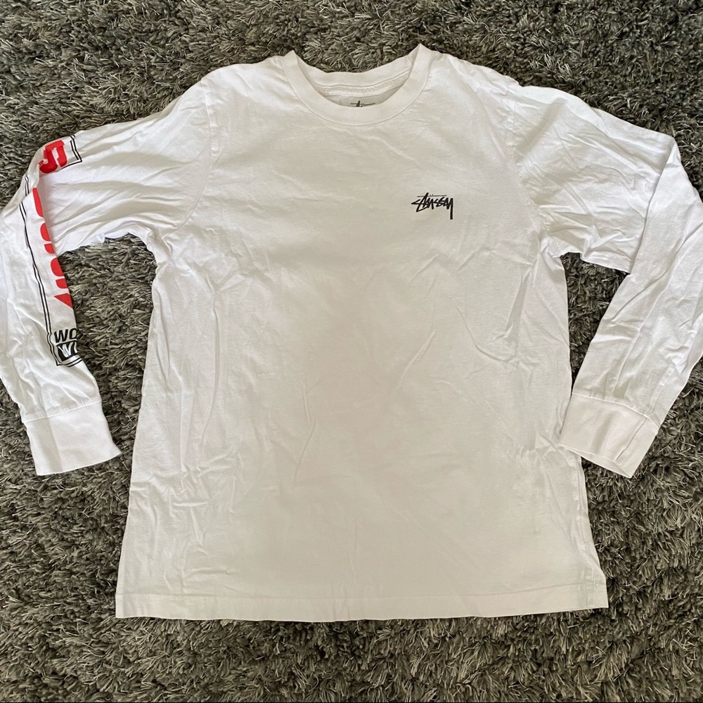 long sleeve white stussy